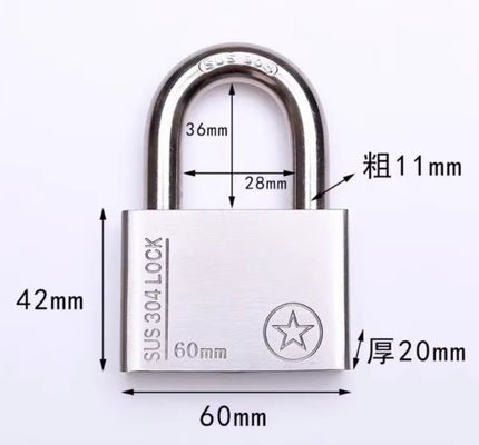 외관 기상 방지 잠금 같은 열쇠로 장식 방지 스테인레스 스틸 철 50mm