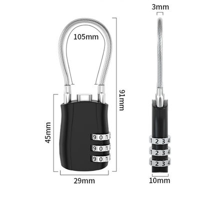 가벼운 용량 TSA 용품 잠금 조합 30mm
